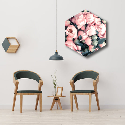Flower Print Wall Decor Modern Style Textured Wrapped Canvas in Soft Color for Bedroom Pink Clearhalo 'Art Gallery' 'Canvas Art' 'Contemporary Art Gallery' 'Modern' Arts' 1808606