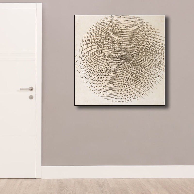 Abstract Art Print Textured Scandinavian House Interior Wall Decor in Light Color Brown Clearhalo 'Arts' 'Canvas Art' 1808693