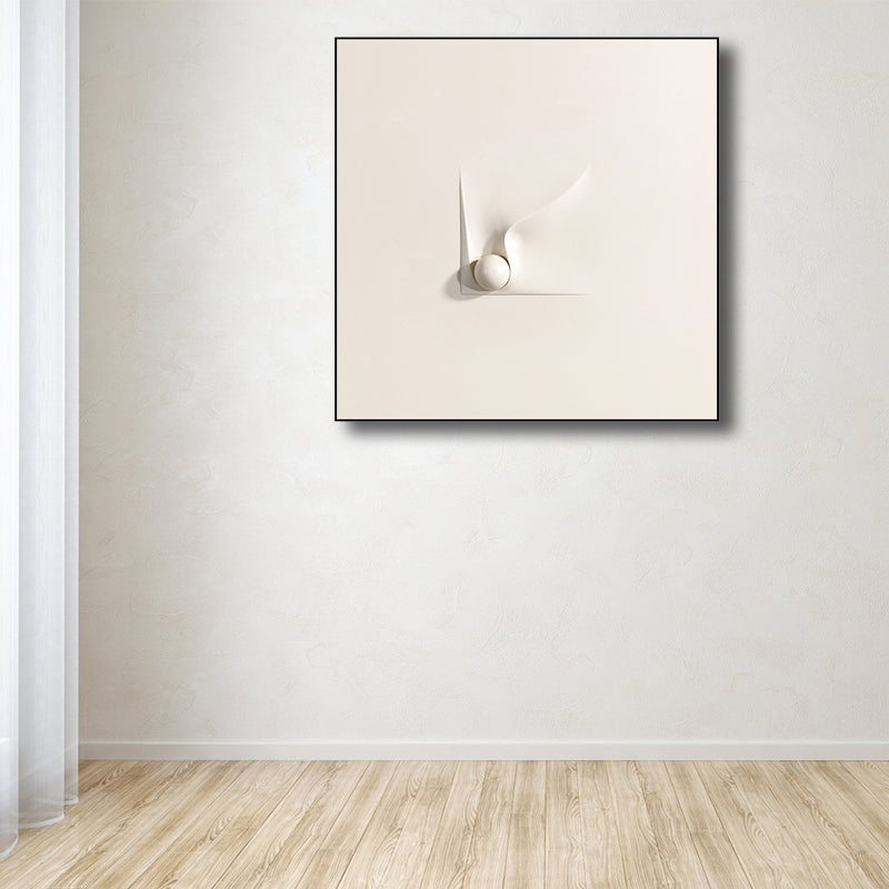 Abstract Art Print Textured Scandinavian House Interior Wall Decor in Light Color Cream Clearhalo 'Arts' 'Canvas Art' 1808705