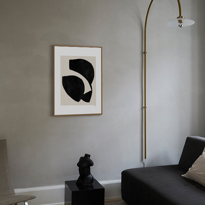 Pastel Color Nordic Wrapped Canvas Abstract Print Wall Art Decor for Living Room Black Clearhalo 'Arts' 'Canvas Art' 1808717