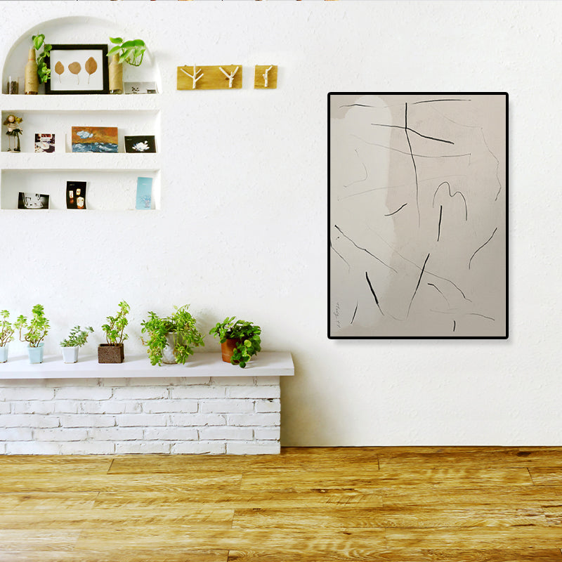 Abstract Expressionism Abstract Wall Art Decor Pastel Color Dining Room Wrapped Canvas Clearhalo 'Arts' 'Canvas Art' 1808722