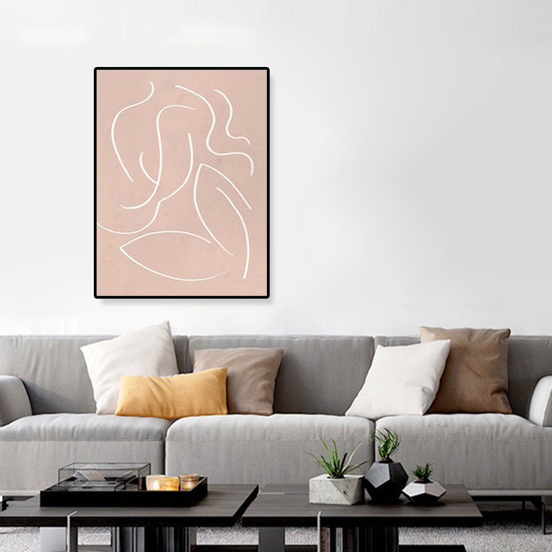Abstract Expressionism Abstract Wall Art Decor Pastel Color Dining Room Wrapped Canvas Clearhalo 'Arts' 'Canvas Art' 1808730