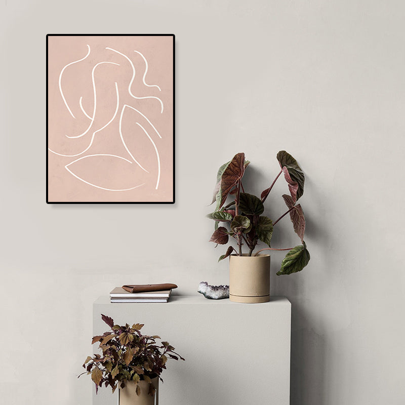 Abstract Expressionism Abstract Wall Art Decor Pastel Color Dining Room Wrapped Canvas Clearhalo 'Arts' 'Canvas Art' 1808731