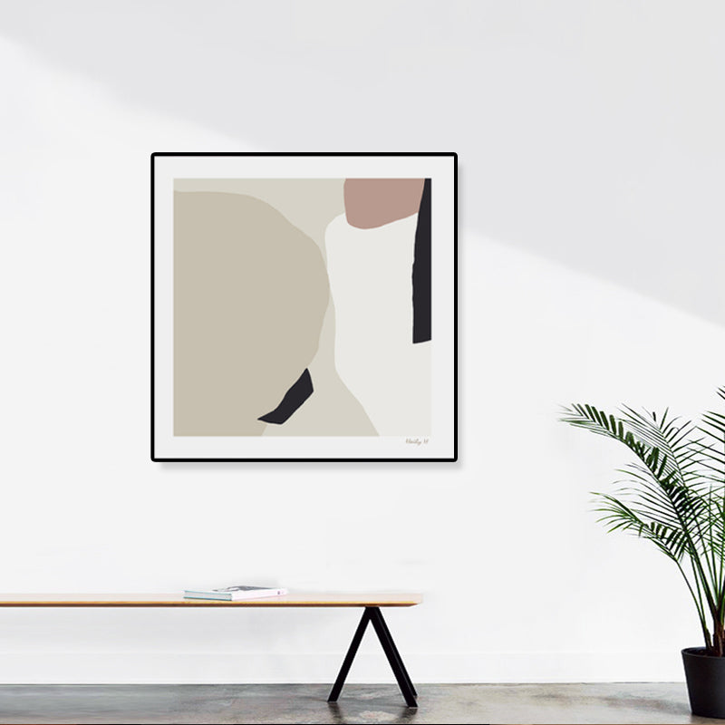 Brush Stroke Wrapped Canvas Soft Color Abstract Expressionism Painting for Study Room Clearhalo 'Arts' 'Canvas Art' 1808739