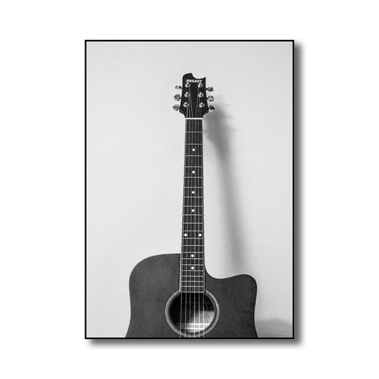 Contemporary Wall Art Grey Photographic Print Guitar Wall Decor for Boys Bedroom Clearhalo 'Art Gallery' 'Canvas Art' 'Contemporary Art Gallery' 'Modern' Arts' 1808752