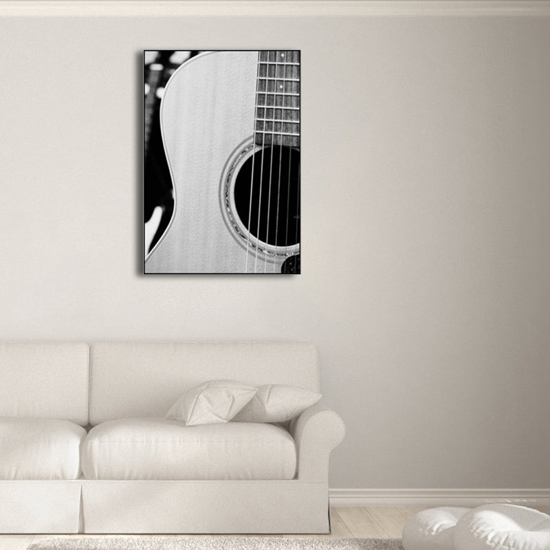 Contemporary Wall Art Grey Photographic Print Guitar Wall Decor for Boys Bedroom Clearhalo 'Art Gallery' 'Canvas Art' 'Contemporary Art Gallery' 'Modern' Arts' 1808758