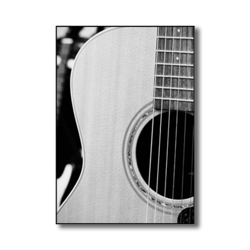 Contemporary Wall Art Grey Photographic Print Guitar Wall Decor for Boys Bedroom Clearhalo 'Art Gallery' 'Canvas Art' 'Contemporary Art Gallery' 'Modern' Arts' 1808759