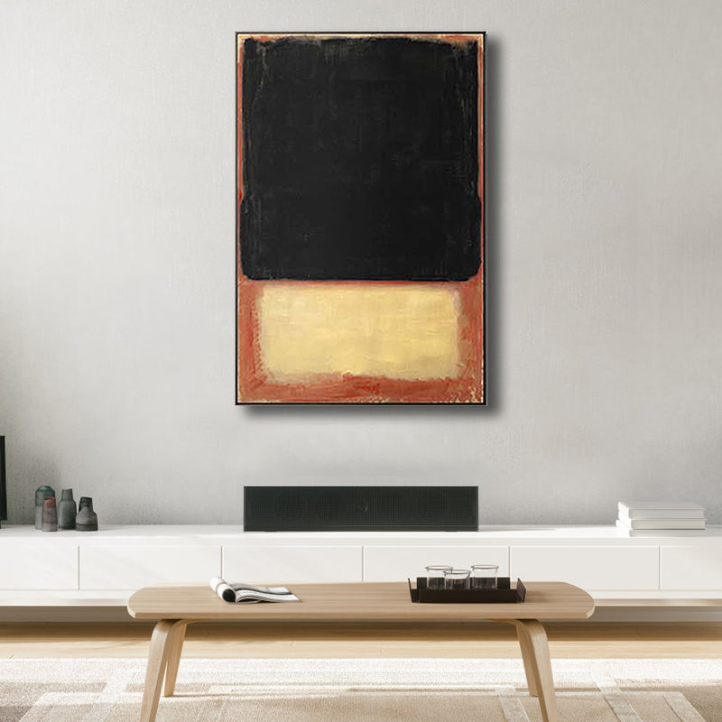 Light Color Hand Printed Canvas Textured Abstract Expressionism House Interior Painting Clearhalo 'Arts' 'Canvas Art' 1808822