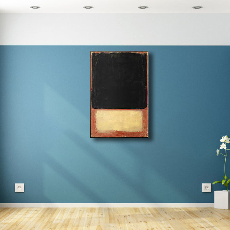 Light Color Hand Printed Canvas Textured Abstract Expressionism House Interior Painting Clearhalo 'Arts' 'Canvas Art' 1808823