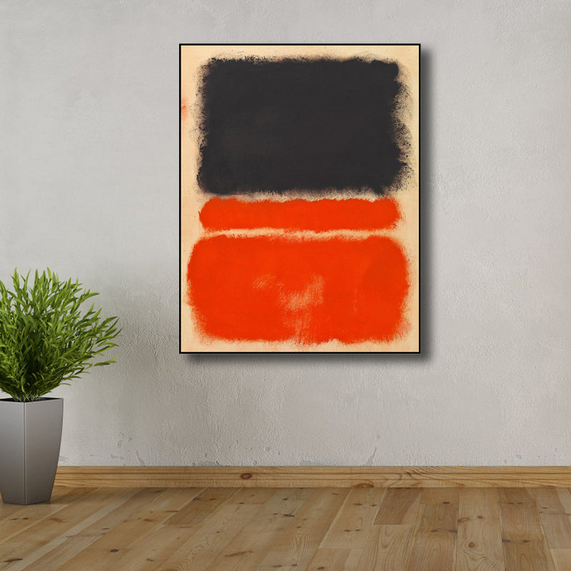 Light Color Hand Printed Canvas Textured Abstract Expressionism House Interior Painting Clearhalo 'Arts' 'Canvas Art' 1808830