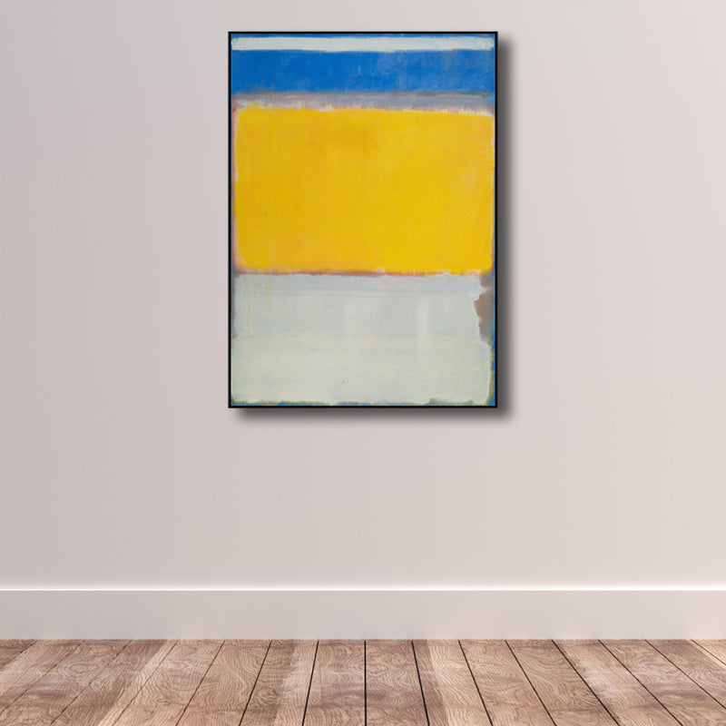 Light Color Hand Printed Canvas Textured Abstract Expressionism House Interior Painting Clearhalo 'Arts' 'Canvas Art' 1808834