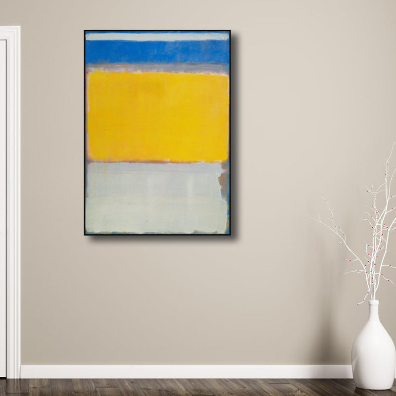 Light Color Hand Printed Canvas Textured Abstract Expressionism House Interior Painting Clearhalo 'Arts' 'Canvas Art' 1808835