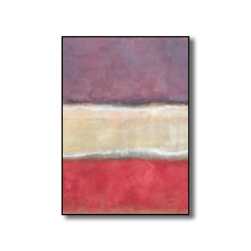 Light Color Hand Printed Canvas Textured Abstract Expressionism House Interior Painting Clearhalo 'Arts' 'Canvas Art' 1808840