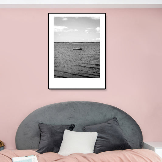 Grey Tropical Canvas Wall Art Photographic Scenery Print Wall Decor for Dining Room Clearhalo 'Art Gallery' 'Canvas Art' 'Coastal Art Gallery' 'Tropical' Arts' 1808855
