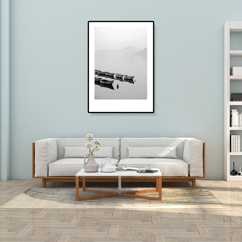 Grey Tropical Canvas Wall Art Photographic Scenery Print Wall Decor for Dining Room Clearhalo 'Art Gallery' 'Canvas Art' 'Coastal Art Gallery' 'Tropical' Arts' 1808860