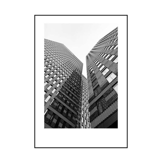 Modern Architecture Wall Art Grey Photo Print Building Canvas for Living Room, Optional Sizes Clearhalo 'Art Gallery' 'Canvas Art' 'Contemporary Art Gallery' 'Modern' Arts' 1808866