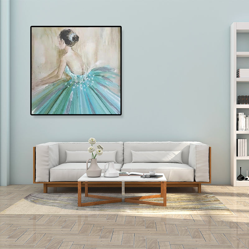 Light Color Glam Canvas Ballet Girl Art Print for Dining Room, Multiple Sizes Options Clearhalo 'Arts' 'Canvas Art' 1808893