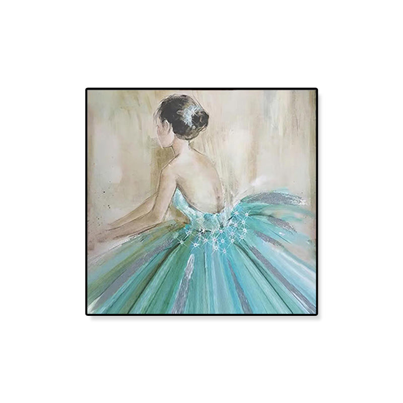 Light Color Glam Canvas Ballet Girl Art Print for Dining Room, Multiple Sizes Options Clearhalo 'Arts' 'Canvas Art' 1808895