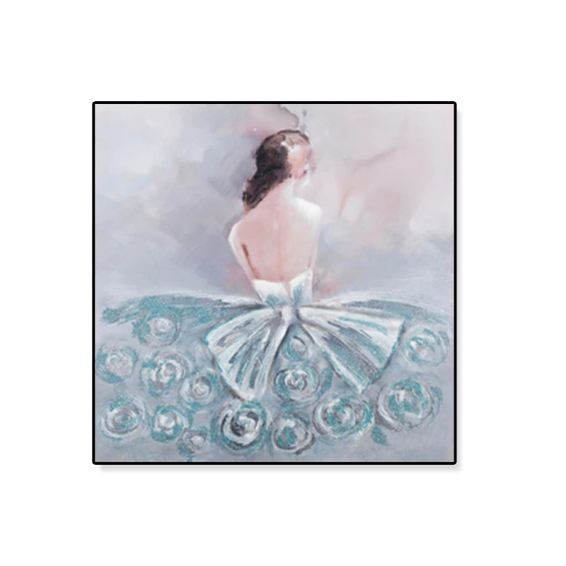 Light Color Glam Canvas Ballet Girl Art Print for Dining Room, Multiple Sizes Options Clearhalo 'Arts' 'Canvas Art' 1808907