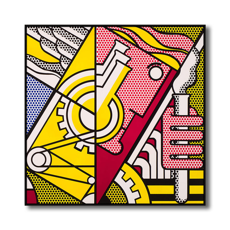Unique Abstract Graphic Wall Decor Soft Color Pop Art Canvas for Bathroom, Multiple Sizes Clearhalo 'Arts' 'Canvas Art' 1808918