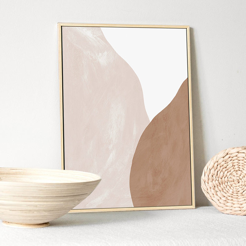 Abstract Expressionism Brush Stroke Canvas Soft Color Textured Wall Decor for Living Room Nude Clearhalo 'Arts' 'Canvas Art' 1808968