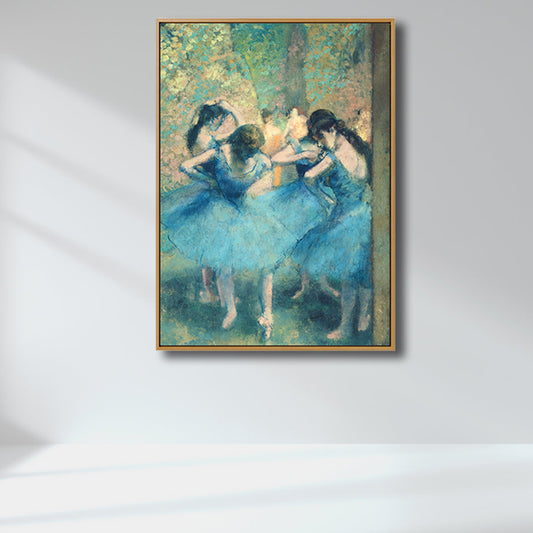 Art Nouveau Ballerina Painting Canvas Textured Soft Color Wall Decor for Girls Room Clearhalo 'Arts' 'Canvas Art' 1809003