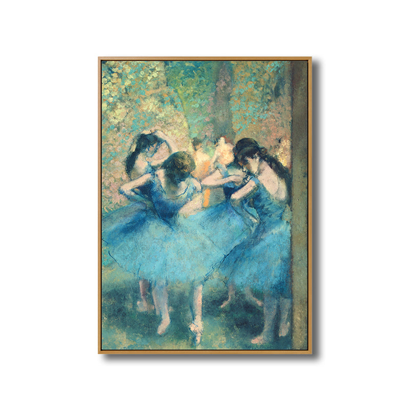Art Nouveau Ballerina Painting Canvas Textured Soft Color Wall Decor for Girls Room Clearhalo 'Arts' 'Canvas Art' 1809004