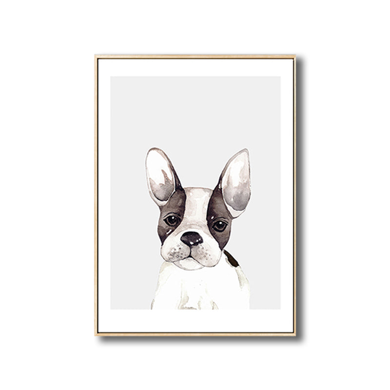 Kids Style Illustration Animal Canvas Art Light Color Textured Wall Decor for Living Room Clearhalo 'Art Gallery' 'Canvas Art' 'Kids' Arts' 1809040