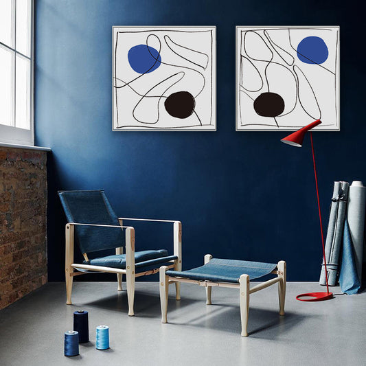 Scandinavian Abstract Canvas Art Pastel Color Textured Wall Decor for Living Room Clearhalo 'Arts' 'Canvas Art' 1809068