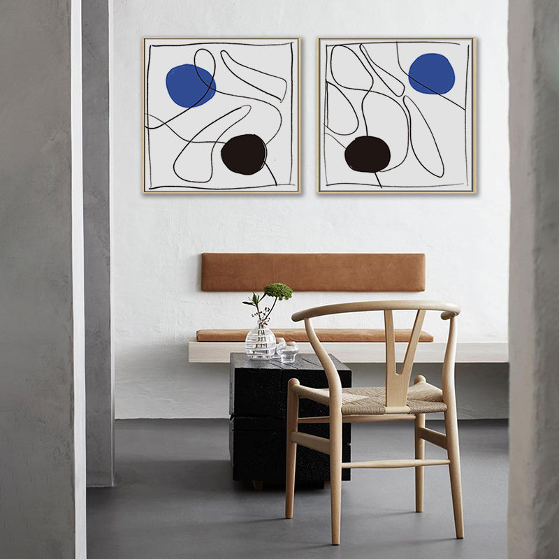 Scandinavian Abstract Canvas Art Pastel Color Textured Wall Decor for Living Room Clearhalo 'Arts' 'Canvas Art' 1809069