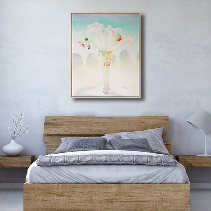 White Flower Vase Painting Textured Farmhouse Living Room Canvas Wall Art, Multiple Sizes White Clearhalo 'Art Gallery' 'Canvas Art' 'Country Art Gallery' 'French Country' 'Rustic' Arts' 1809118