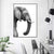Photographic Print Contemporary Canvas Wall Art with Elephant Pattern in Grey for Room Grey Clearhalo 'Art Gallery' 'Canvas Art' 'Contemporary Art Gallery' 'Modern' Arts' 1809126