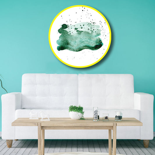 Watercolor Pattern Canvas Print Modern Abstract Wall Art Decor in Green, Multiple Sizes Green Clearhalo 'Art Gallery' 'Canvas Art' 'Contemporary Art Gallery' 'Modern' Arts' 1809146