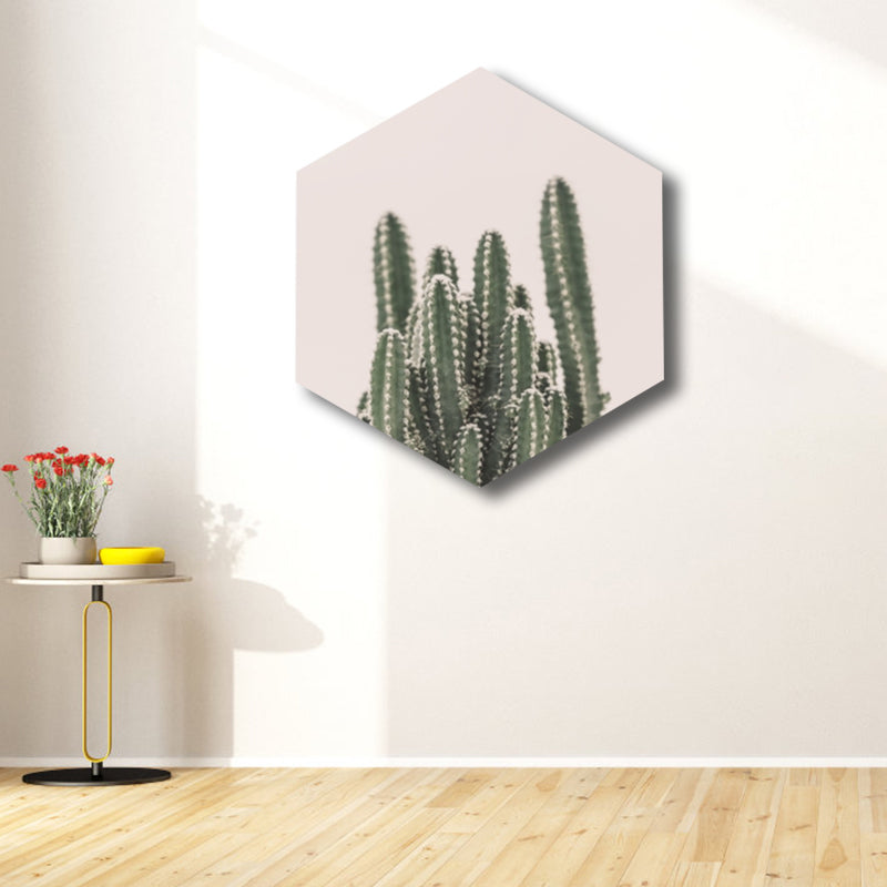 Cactus Wall Art Print Contemporary Botanical Canvas in Pastel Color for Boys Bedroom Army Green Clearhalo 'Art Gallery' 'Canvas Art' 'Contemporary Art Gallery' 'Modern' Arts' 1809170