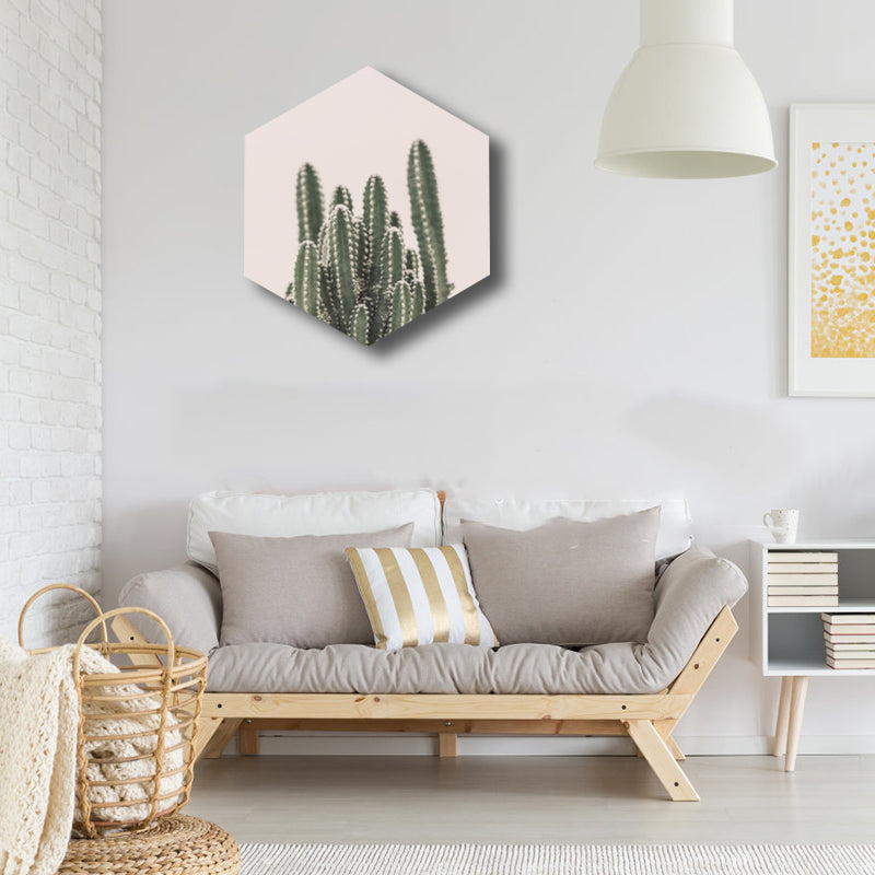 Cactus Wall Art Print Contemporary Botanical Canvas in Pastel Color for Boys Bedroom Clearhalo 'Art Gallery' 'Canvas Art' 'Contemporary Art Gallery' 'Modern' Arts' 1809171
