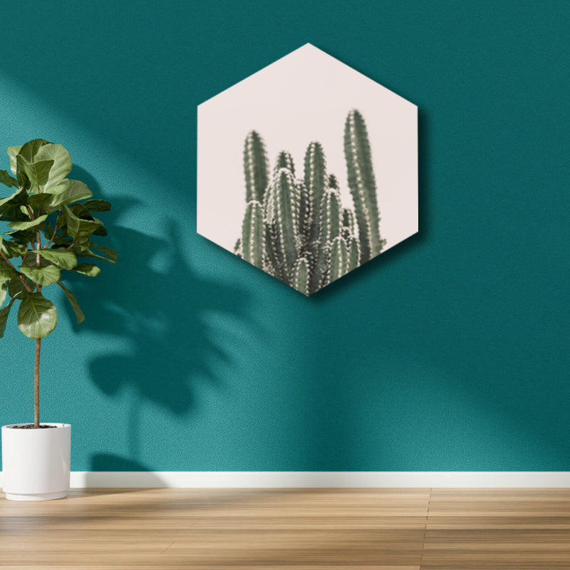 Cactus Wall Art Print Contemporary Botanical Canvas in Pastel Color for Boys Bedroom Clearhalo 'Art Gallery' 'Canvas Art' 'Contemporary Art Gallery' 'Modern' Arts' 1809172