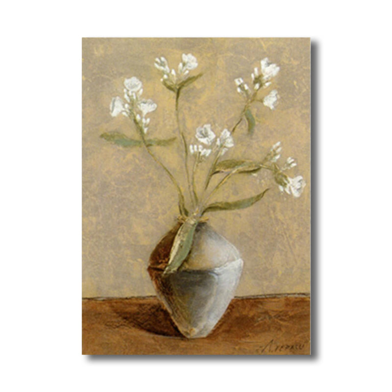 Paintings Vase and Flower Wall Decor Modern Canvas Textured Art Print in Light Color Clearhalo 'Art Gallery' 'Canvas Art' 'Contemporary Art Gallery' 'Modern' Arts' 1809192