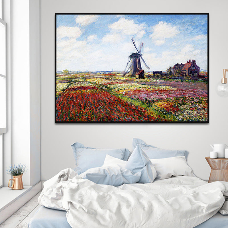Impressionism Outdoor Scene Canvas Soft Color Textured Wall Art Print for Living Room Red Clearhalo 'Arts' 'Canvas Art' 1809205