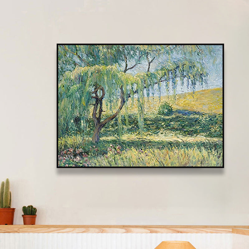 Impressionisme Outdoor Scene canvas zachte kleur gestructureerde muurkunst print voor woonkamer