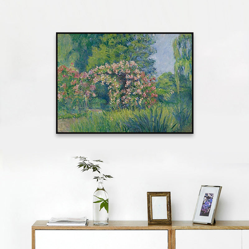 Impressionism Outdoor Scene Canvas Soft Color Textured Wall Art Print for Living Room Olive Green Clearhalo 'Arts' 'Canvas Art' 1809217
