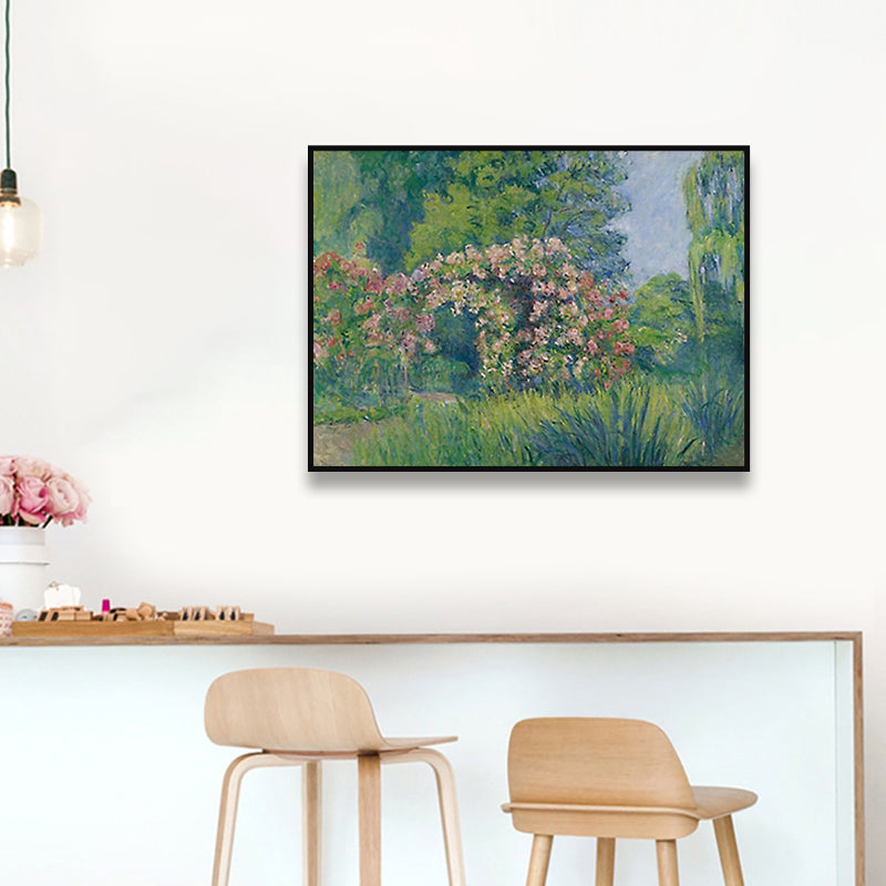 Impressionism Outdoor Scene Canvas Soft Color Textured Wall Art Print for Living Room