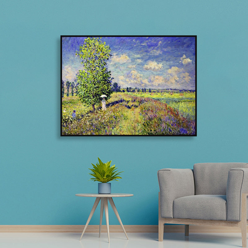 Impressionism Outdoor Scene Canvas Soft Color Textured Wall Art Print for Living Room Green Clearhalo 'Arts' 'Canvas Art' 1809221