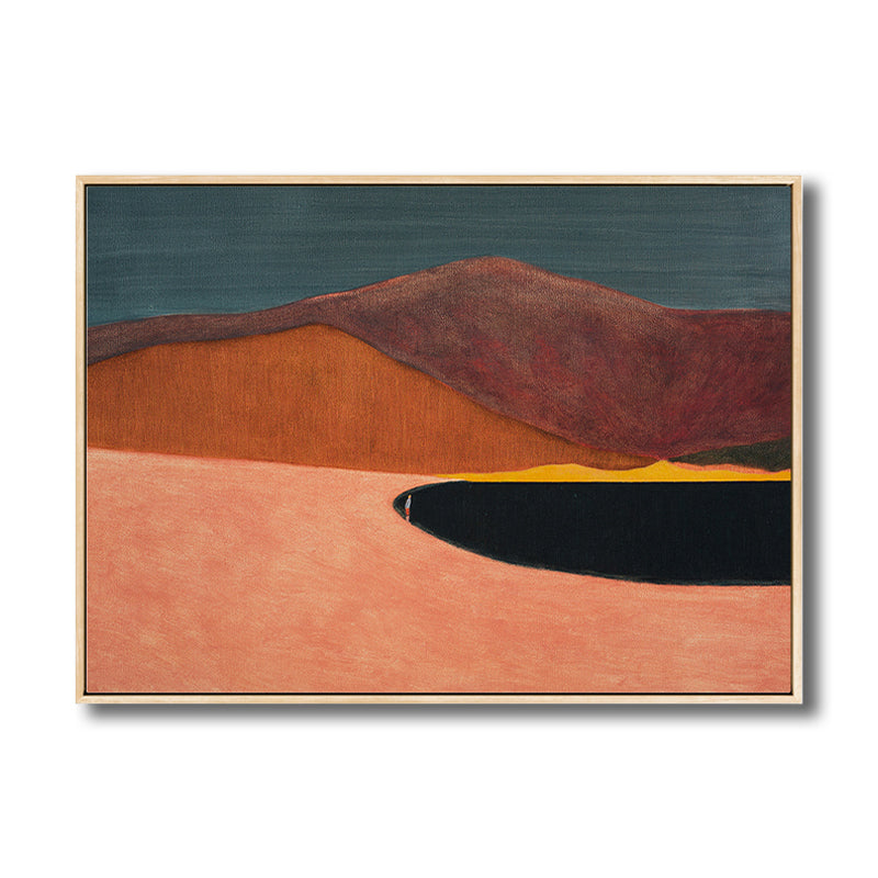 Flat Country Canvas Wall Art Nordic Textured Bedroom Painting in Pastel Color, Multiple Sizes Clearhalo 'Arts' 'Canvas Art' 1809261