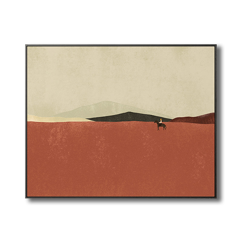 Flat Country Canvas Wall Art Nordic Textured Bedroom Painting in Pastel Color, Multiple Sizes Clearhalo 'Arts' 'Canvas Art' 1809265