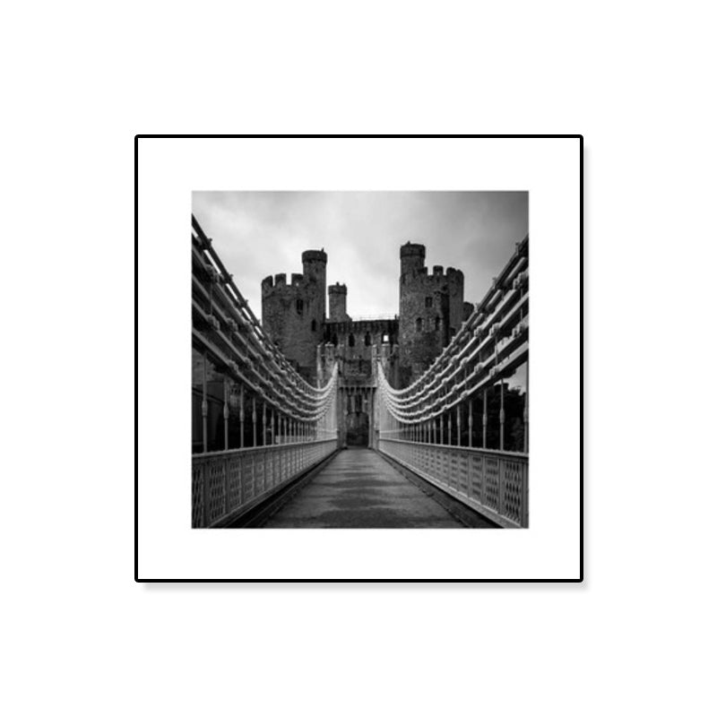 Grey Photo Print Bridge Canvas Western Architecture Modern Textured Wall Art for Home Clearhalo 'Art Gallery' 'Canvas Art' 'Contemporary Art Gallery' 'Modern' Arts' 1809295