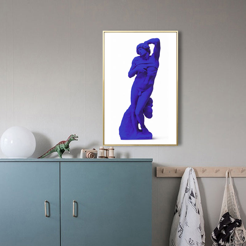 Photo Printed Nude Sculpture Canvas Dark Color Modern Wall Art for House Interior