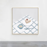 Blue Cake and Drink Wall Decor Foods Nordic Stylish Textured Canvas Wall Art for Playroom - Clearhalo - 'Arts' - 'Canvas Art' - 1809355