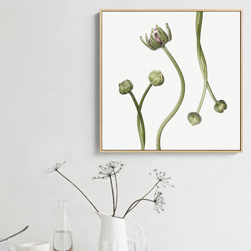 Rural Blossoming Flower Canvas Print Soft Color Textured Wall Art for Sitting Room Clearhalo 'Art Gallery' 'Canvas Art' 'Country Art Gallery' 'French Country' 'Rustic' Arts' 1809369