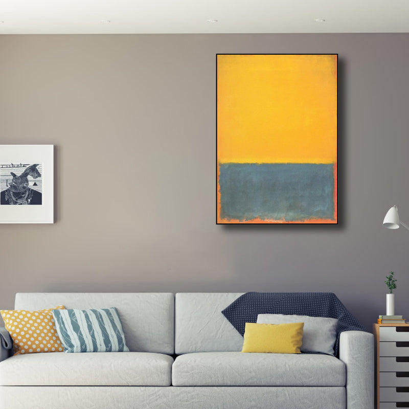 Abstract Print Wall Decor Pastel Color Scandinavian Style Canvas Art for Dining Room Yellow Clearhalo 'Arts' 'Canvas Art' 1809382