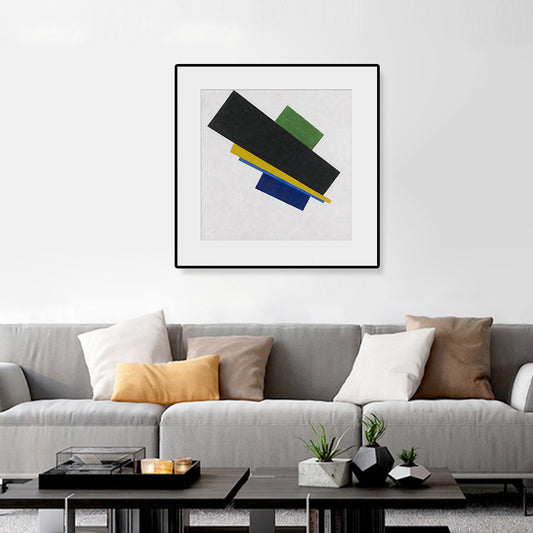 Pastel Color Abstract Expressionism Canvas Print Geometric Wall Art Decor for Kitchen Clearhalo 'Arts' 'Canvas Art' 1809411